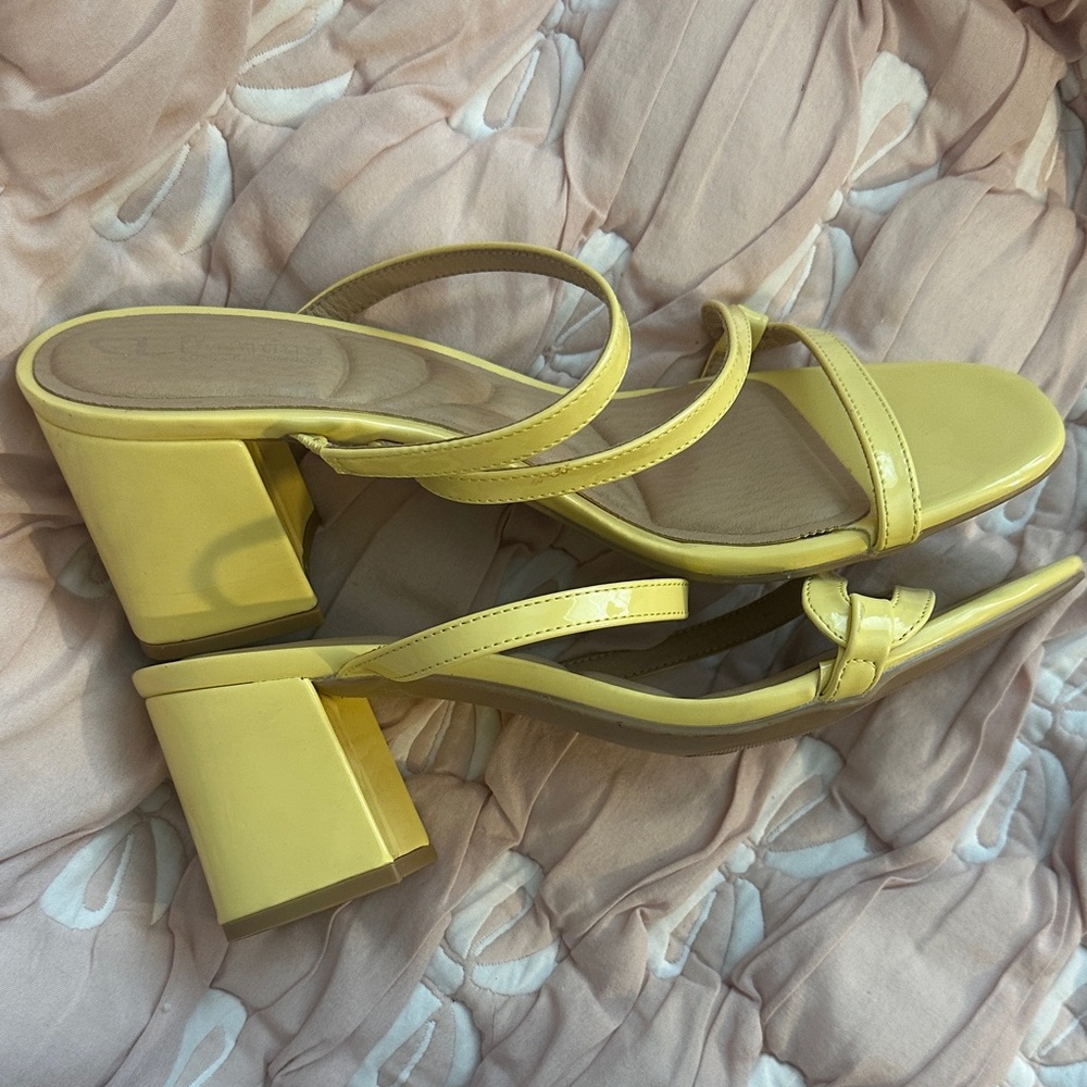 CL by Laundry Yellow Strappy Heels - Picture 4 of 5